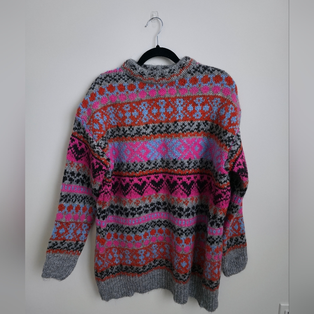 NWT Zara long jacquard sweater Dress S-M